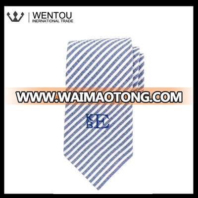 Personalized Seersucker Mens Neck Tie